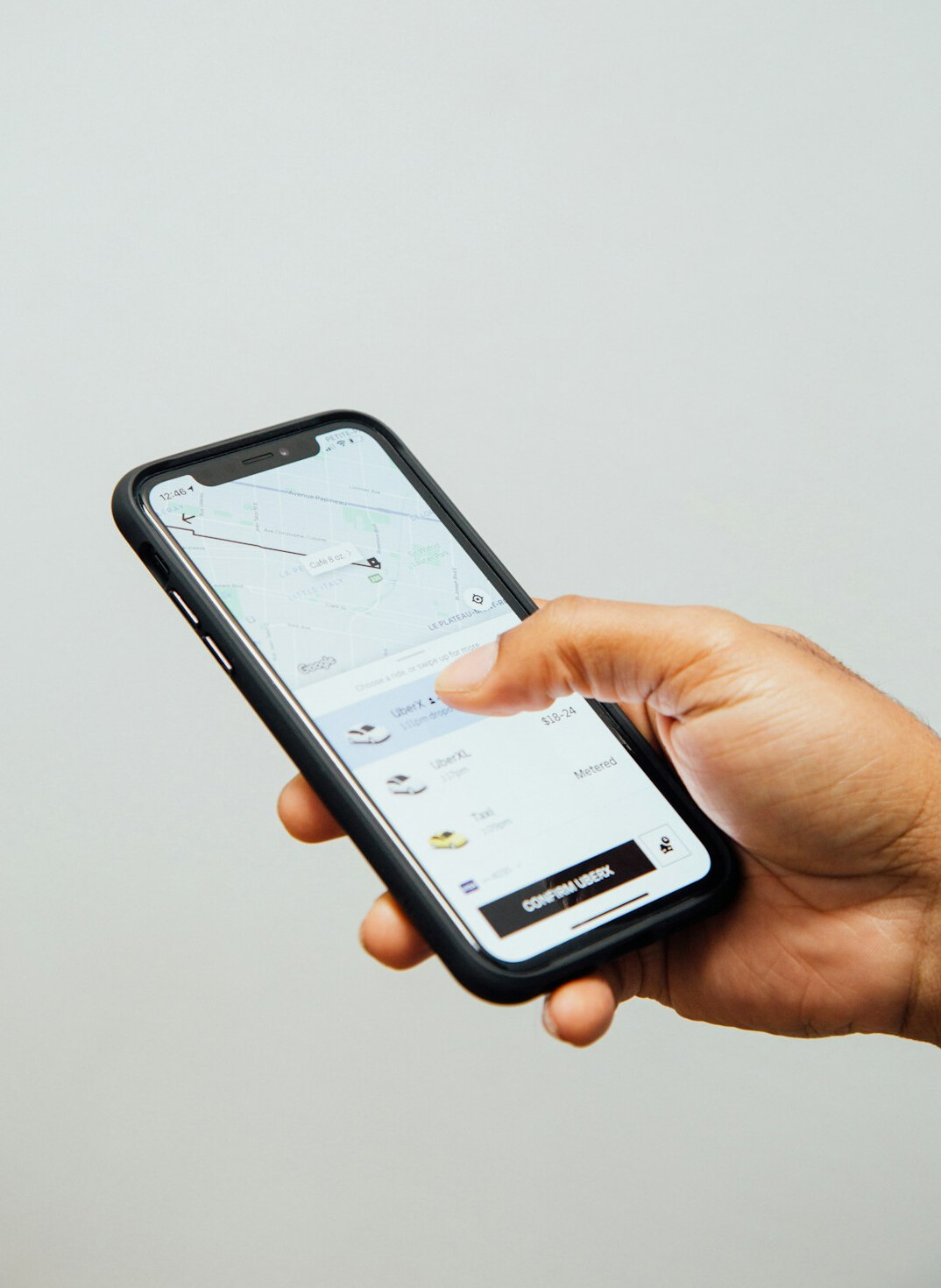 customer using insurance app